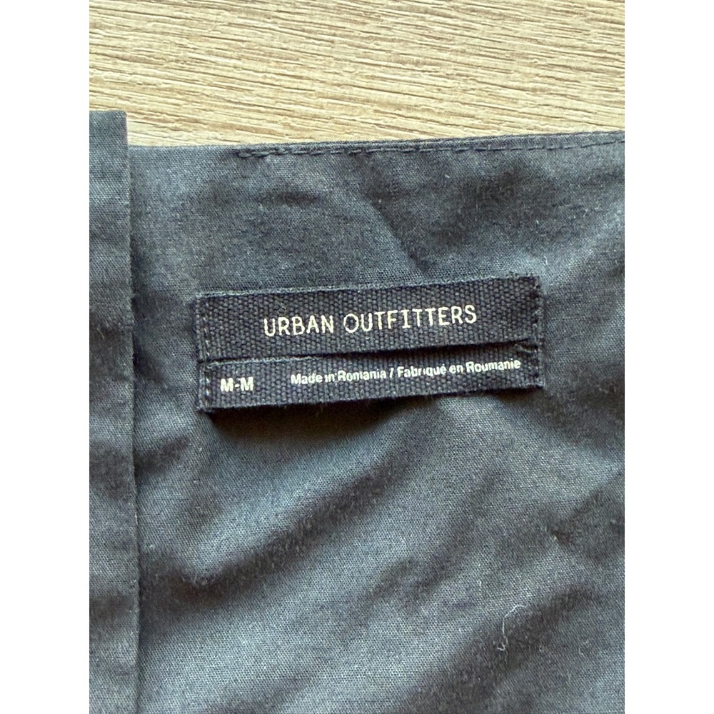 Urban Outfitters Poplin Fleur Babydoll Mini Dress M Black Cottagecore Goth - Picture 6 of 10